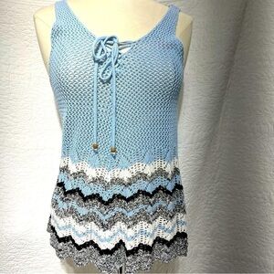 WAREHOUSE ONE Crochet Tank Top, Size Small